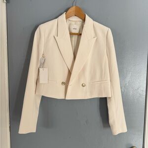 Aritzia Wilfred Destiny Waist Cream Blazer